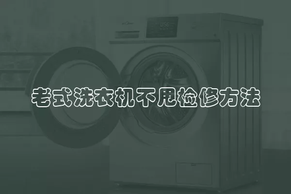 老式洗衣机不甩检修方法